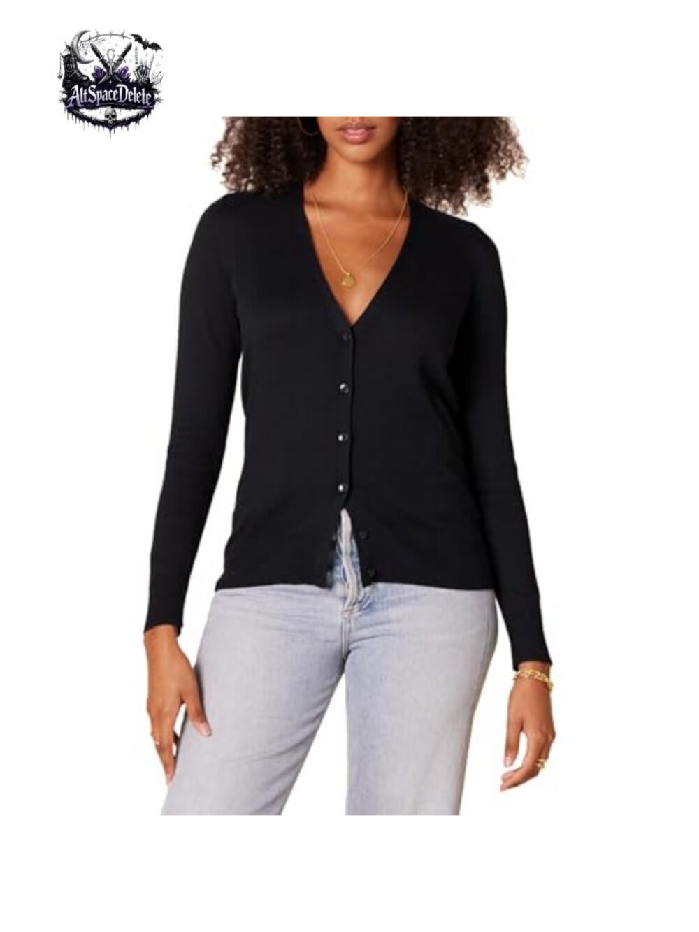 Women's Lightweight Cotton Blend Cardigan Sweater Button Front V-Neck Long